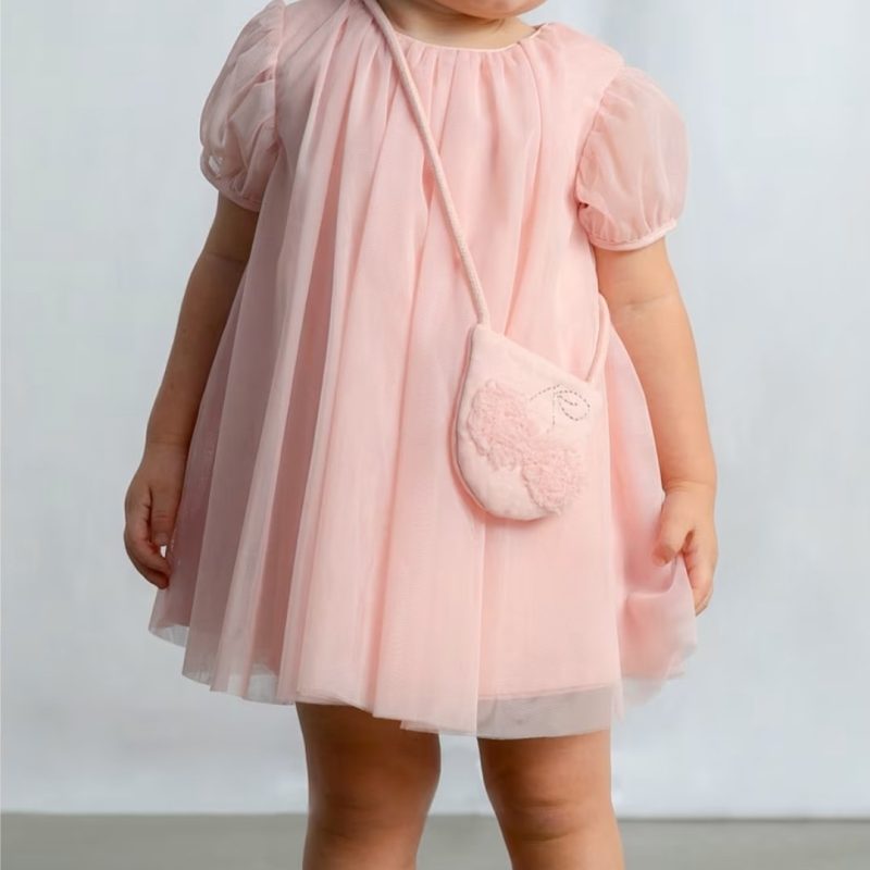 Vestito tulle con borsa